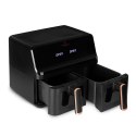 Air Fryer Frytkownica beztłuszczowa z podwójnym koszem 4,1L+4,1L BerlingerHaus BH-9469 Black Rose