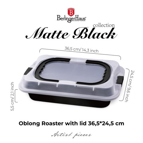 Forma do pieczenie z pokrywą BerlingerHaus BH-8641 Matte Black Collection