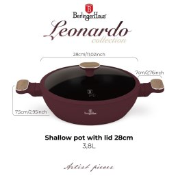 Garnek płytki 3,8 L 28cm BerlingerHaus BH-8299 Leonardo Nordic Collection