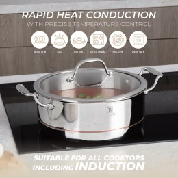 Garnek z pokrywką 24 cm Copper Touch Collection BerlingerHaus BH-8815