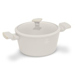 Garnek z pokrywką 24 cm FashionTV FTV-0069 Matte Cream Gold Collection