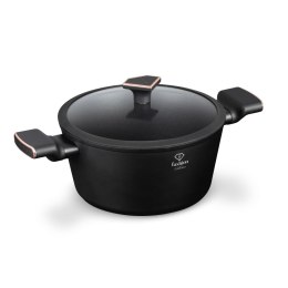 Garnek z pokrywką 24cm Fashion TV FTV-0038 Matte Black- Rose Gold