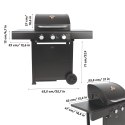 Grill gazowy ogrodowy XL BerlingerHaus z rusztem żeliwnym BH-8604