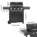 Grill gazowy ogrodowy XXL BerlingerHaus z rusztem żeliwnym BH-8605