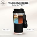 Kubek termiczny 0,5L Fashion TV FTV-0132 Matte Black- Rose Gold