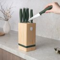 Noże kuchenne | Zestaw noży w bambusowym stojaku 5 el. BerlingerHaus Matte Green Collection BH-2751