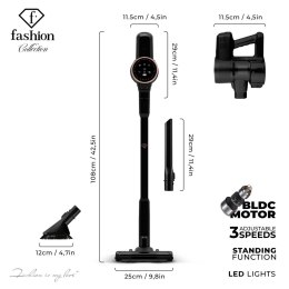Odkurzacz bezprzewodowy FashionTV FTV-0085 Matte Black Rose Gold