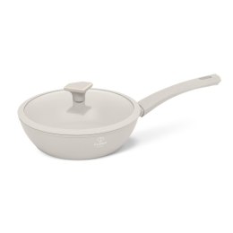 Patelnia głęboka z pokrywką 24 cm FashionTV FTV-0061 Matte Cream Gold Collection