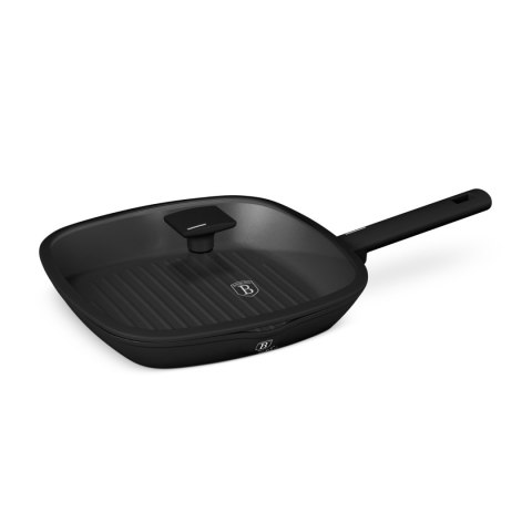 Patelnia grillowa z pokrywką 28cm | BerlingerHaus BH-8184 Matte Black