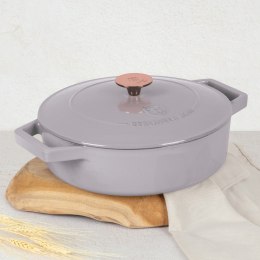 Płytki garnek żeliwny 2,57L 26cm BerlingerHaus Taupe BH-6527