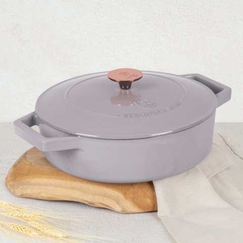 Płytki garnek żeliwny 2,57L 26cm BerlingerHaus Taupe BH-6527
