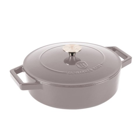 Płytki garnek żeliwny 2,57L 26cm BerlingerHaus Taupe BH-6527
