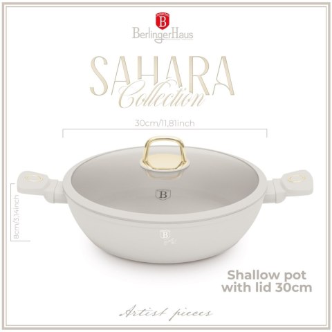 Garnek płytki 30cm 4,5l BEZ POKRYWKI BerlingerHaus Sahara BH-8069 | OUTLET