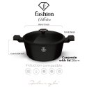 Garnek z pokrywką 28cm Fashion TV FTV-0039 Matte Black- Rose Gold