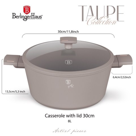 Garnek z pokrywką BerlingerHaus BH- 8103 Taupe Collection | OUTLET