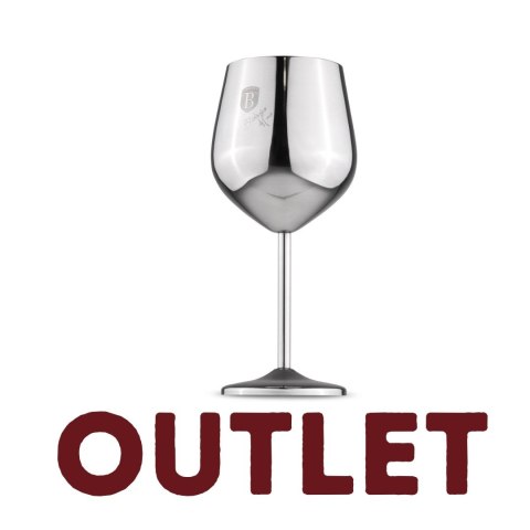 Metalowy kieliszek do wina - stal nierdzewna BerlingerHaus BH-8661|OUTLET