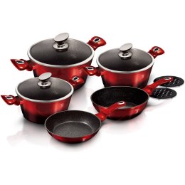 Zestaw 10 el. garnki i patelnie Berlinger Haus BH-1631 Black Burgundy