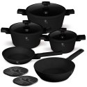 Zestaw 10-el garnki i patelnie BerlingerHaus BH-8197 Matte Black Collection