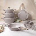 Zestaw 15 el. garnki, patelnie, akcesoria BerlingerHaus BH- 8344 Taupe Nordic
