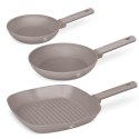 Zestaw 3 patelni BerlingerHaus Taupe BH-8109