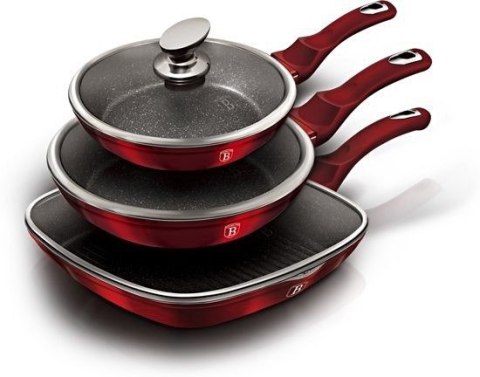 Zestaw 3 patelni z pokrywkami BerlingerHaus BH-6189