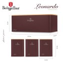Zestaw 3 pojemników i chlebak BerlingerHaus BH-8900 Leonardo Collection