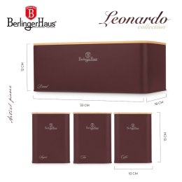 Zestaw 3 pojemników i chlebak BerlingerHaus BH-8900 Leonardo Collection