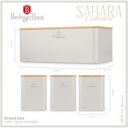Zestaw 3 pojemników i chlebak BerlingerHaus BH-8901 Sahara Collection