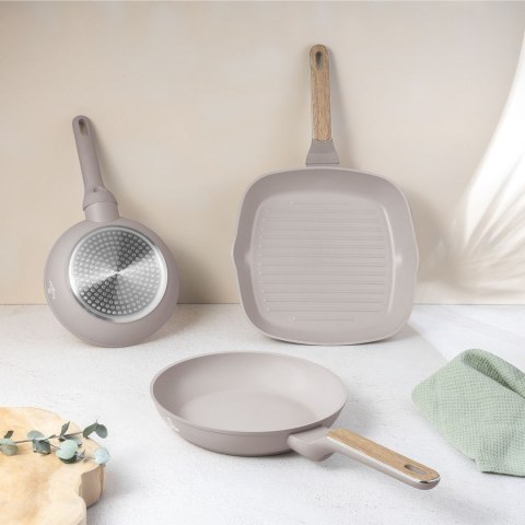 Zestaw 3 szt. patelni tytanowych, BerlingerHaus BH-8342 Taupe Nordic