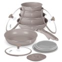 Zestaw garnków 13 el. z odpinaną rączką BerlingerHaus BH-8422 Taupe Nordic Collection