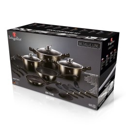 Zestaw garnków 17 el. BerlingerHaus Shiny Black BH-7146 | OUTLET