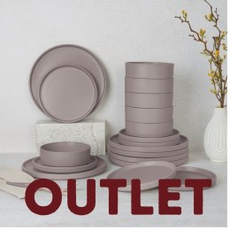 Zestaw obiadowy 17 el. BerlingerHaus BH-10006 Taupe Collection | OUTLET