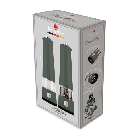 Elektryczny młynek 1 sztuka BerlingerHaus Matte Green BH-9885 | OUTLET