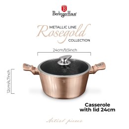Garnek 4,1L z pokrywką 24cm BerlingerHaus BH-1515 Rose Gold | OUTLET