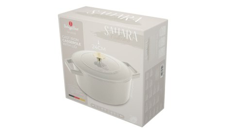 Garnek żeliwny 4,35L z pokrywką 24cm BerlingerHaus Sahara BH-6528