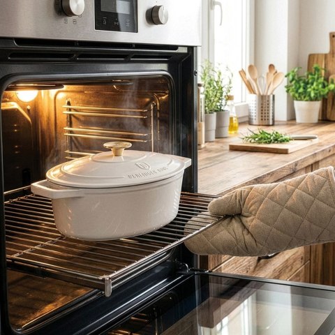 Garnek żeliwny owalny 5,56l z pokrywką 32cm Berlinger Haus Sahara BH-8967