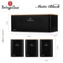 Zestaw 3 pojemników i chlebak BerlingerHaus BH-8903 Matte Black Collection